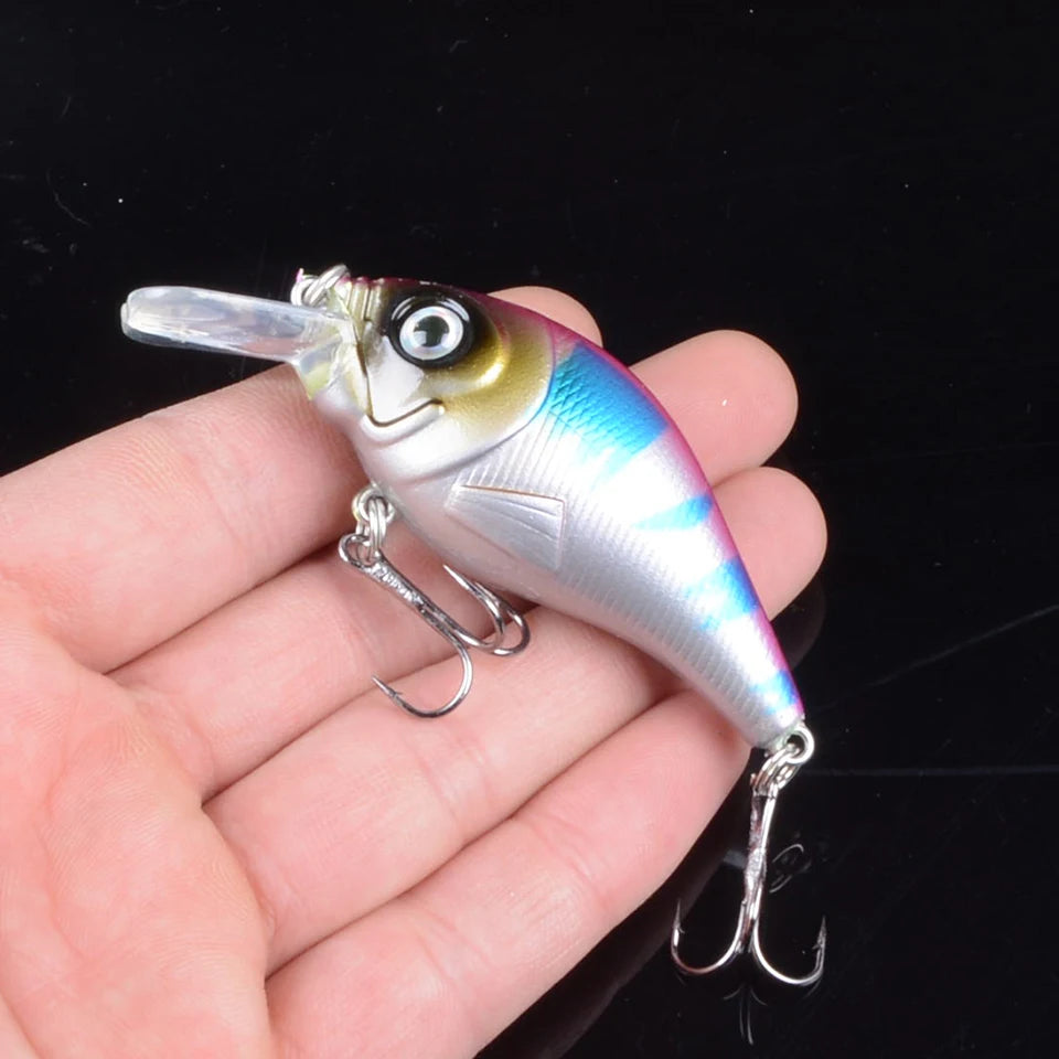 Leurre VIB Crankbait 7.5cm 10.2g – 12 Couleurs | Hameçons Triples Haute Résistance