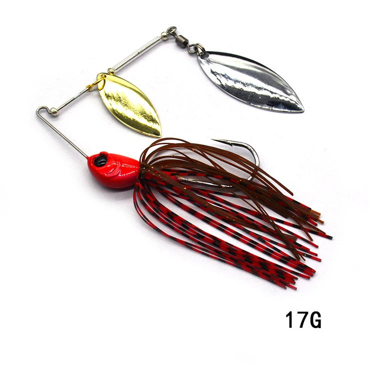 Cuillère tournante Spinnerbait pour brochet - 12/17g - 10 coloris
