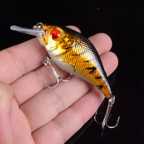 Leurre VIB Crankbait 7.5cm 10.2g – 12 Couleurs | Hameçons Triples Haute Résistance
