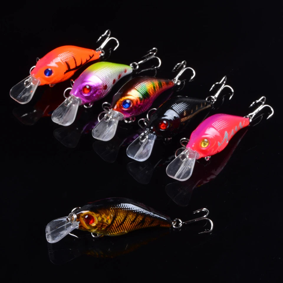 Leurre VIB Crankbait 7.5cm 10.2g – 12 Couleurs | Hameçons Triples Haute Résistance
