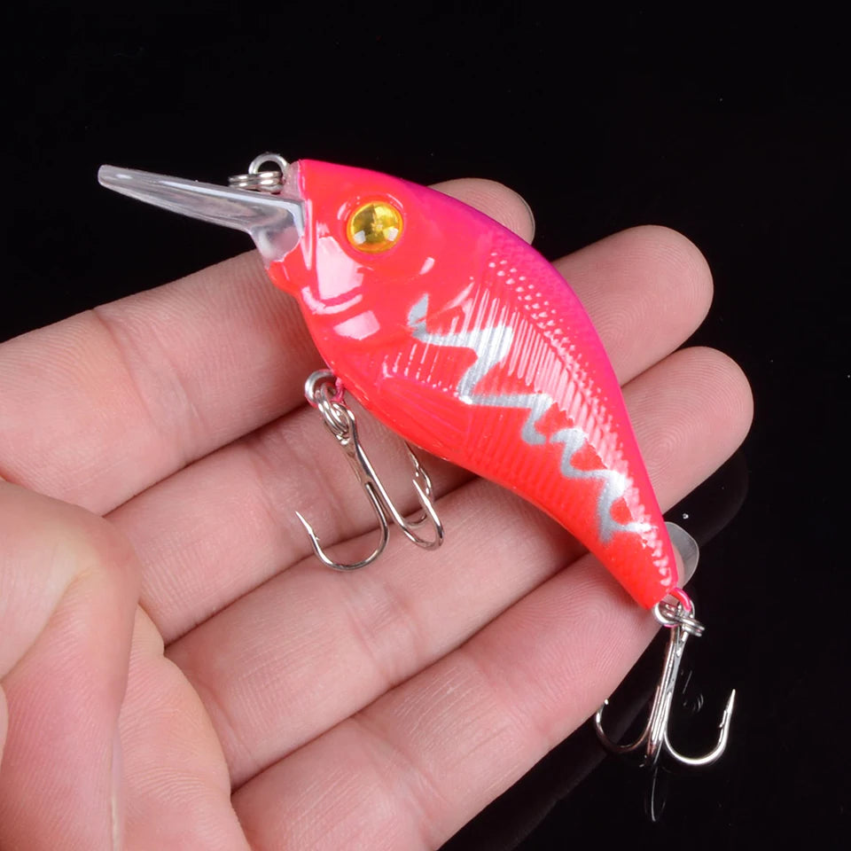 Leurre VIB Crankbait 7.5cm 10.2g – 12 Couleurs | Hameçons Triples Haute Résistance