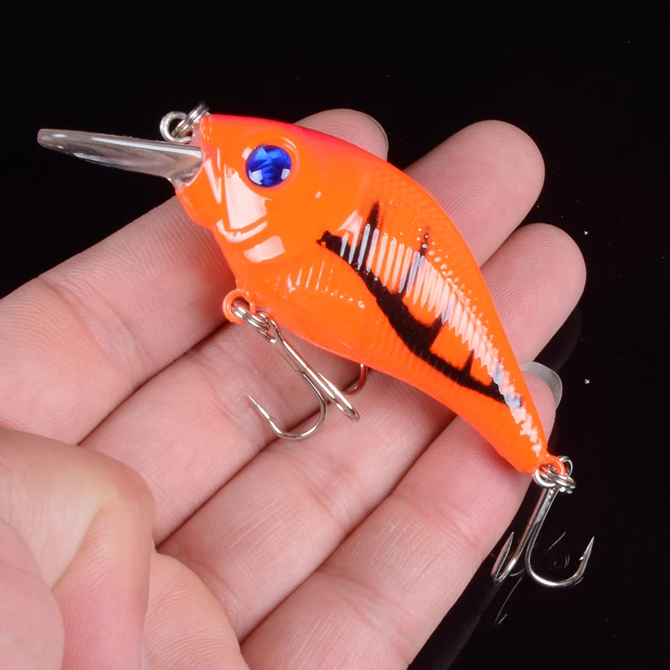 Leurre VIB Crankbait 7.5cm 10.2g – 12 Couleurs | Hameçons Triples Haute Résistance