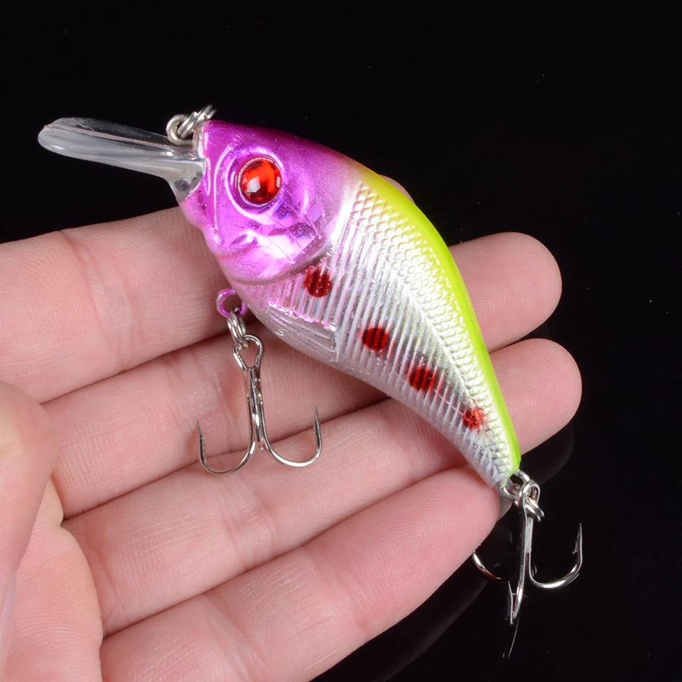 Leurre VIB Crankbait 7.5cm 10.2g – 12 Couleurs | Hameçons Triples Haute Résistance