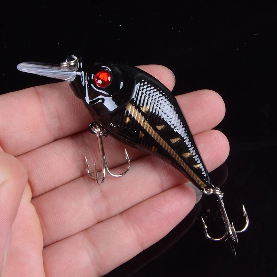 Leurre VIB Crankbait 7.5cm 10.2g – 12 Couleurs | Hameçons Triples Haute Résistance