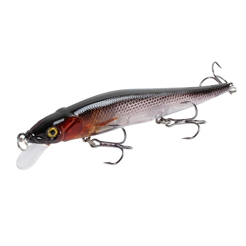 Leurre Dur Minnow Crankbait 11,5 cm / 14 g – Yeux 3D – 22 Coloris – Pêche Carnassier