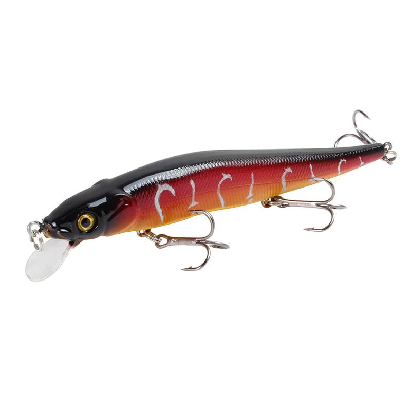 Leurre Dur Minnow Crankbait 11,5 cm / 14 g – Yeux 3D – 22 Coloris – Pêche Carnassier