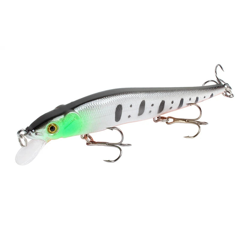 Leurre Dur Minnow Crankbait 11,5 cm / 14 g – Yeux 3D – 22 Coloris – Pêche Carnassier