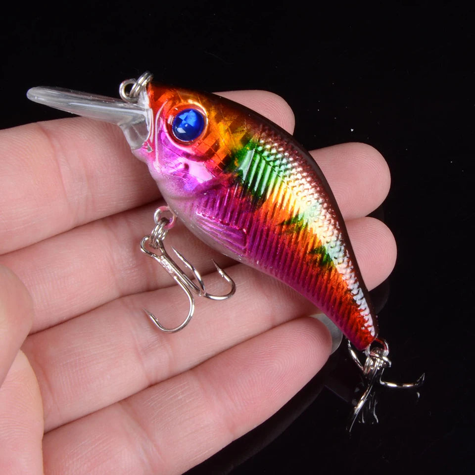 Leurre VIB Crankbait 7.5cm 10.2g – 12 Couleurs | Hameçons Triples Haute Résistance
