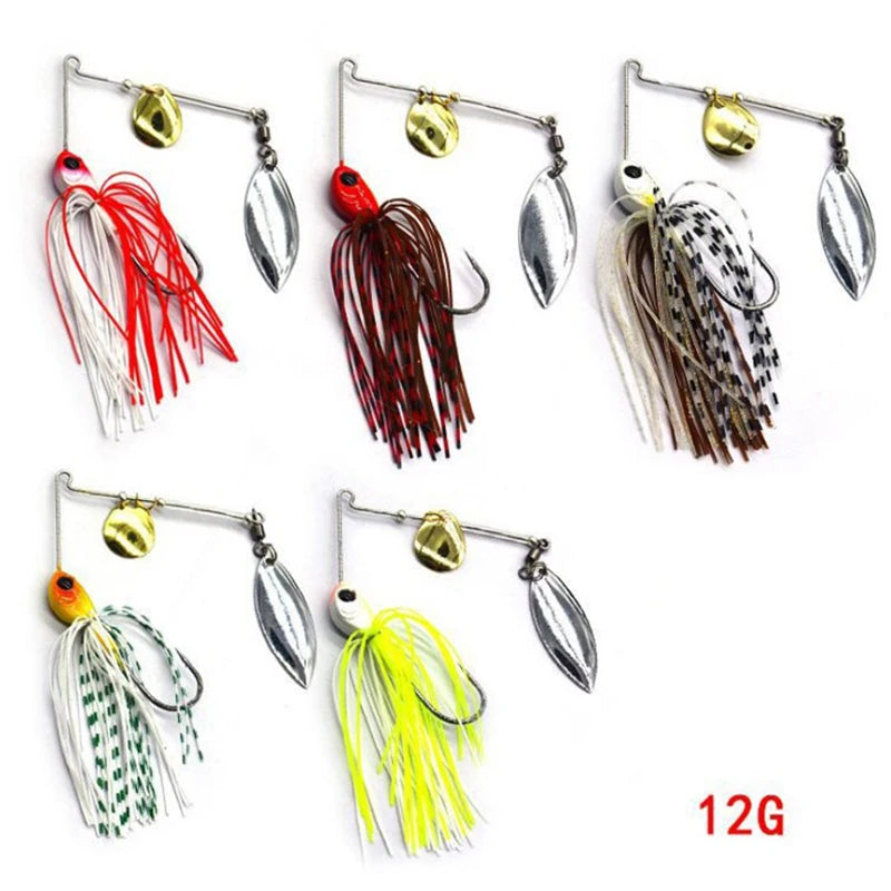 Cuillère tournante Spinnerbait pour brochet - 12/17g - 10 coloris
