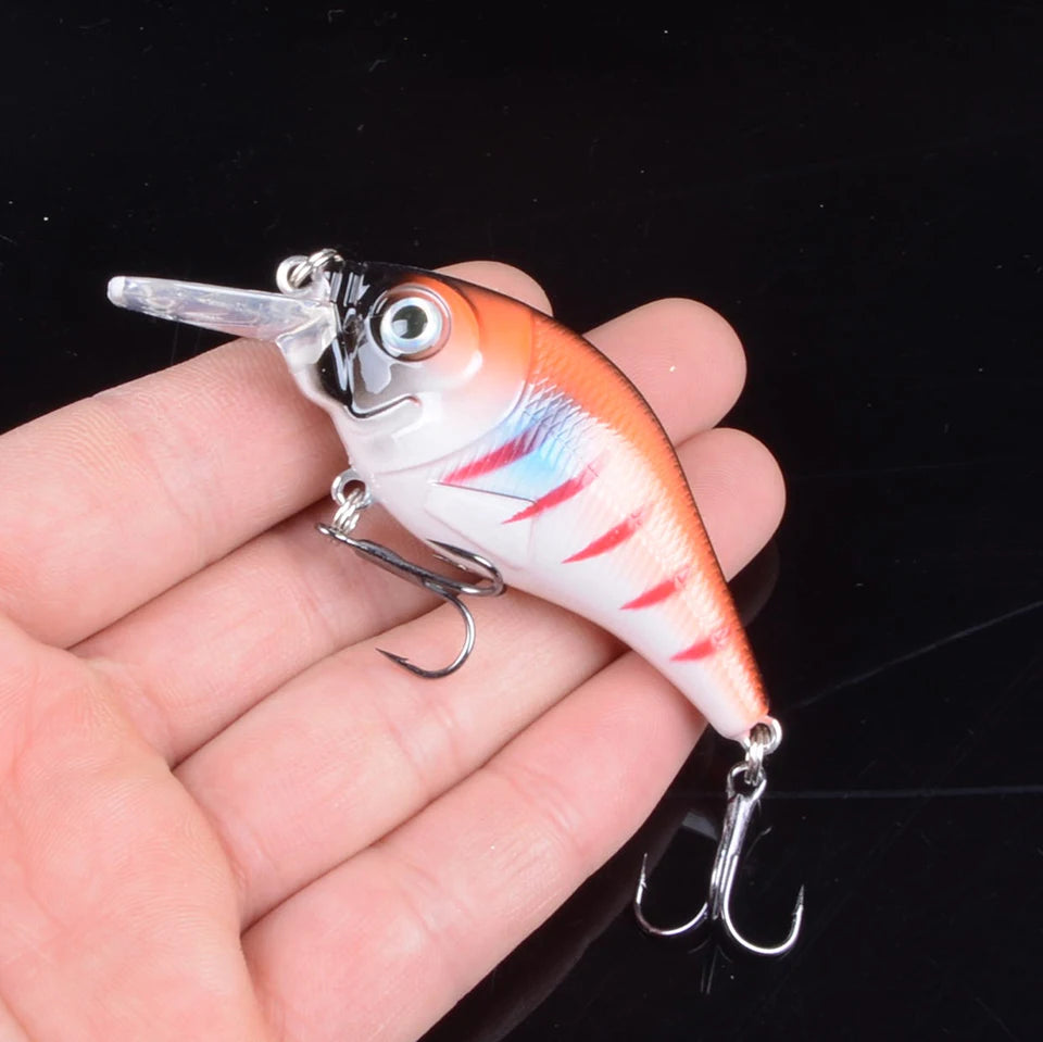Leurre VIB Crankbait 7.5cm 10.2g – 12 Couleurs | Hameçons Triples Haute Résistance