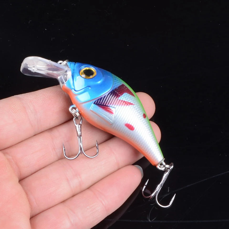 Leurre VIB Crankbait 7.5cm 10.2g – 12 Couleurs | Hameçons Triples Haute Résistance