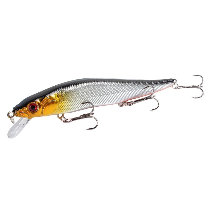 Leurre Dur Minnow Crankbait 11,5 cm / 14 g – Yeux 3D – 22 Coloris – Pêche Carnassier