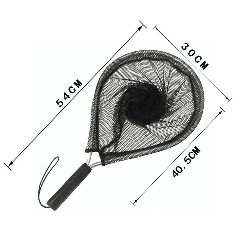 Épuisette de pêche compacte et légère - Filet multifilament PE