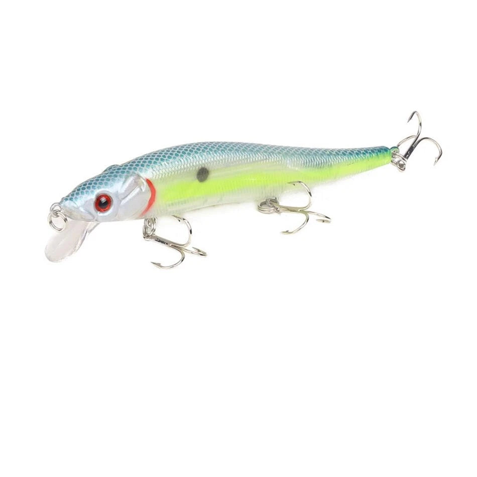 Leurre Dur Minnow Crankbait 11,5 cm / 14 g – Yeux 3D – 22 Coloris – Pêche Carnassier