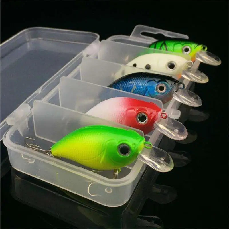 Lot de 5 leurres de pêche flottants - Multicolore
