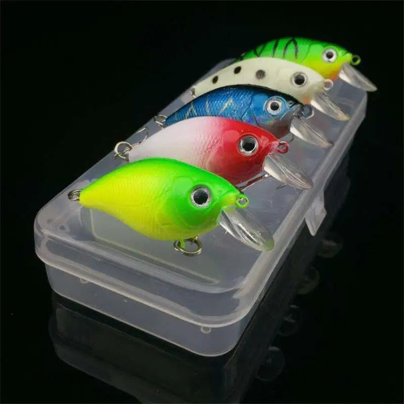 Lot de 5 leurres de pêche flottants - Multicolore