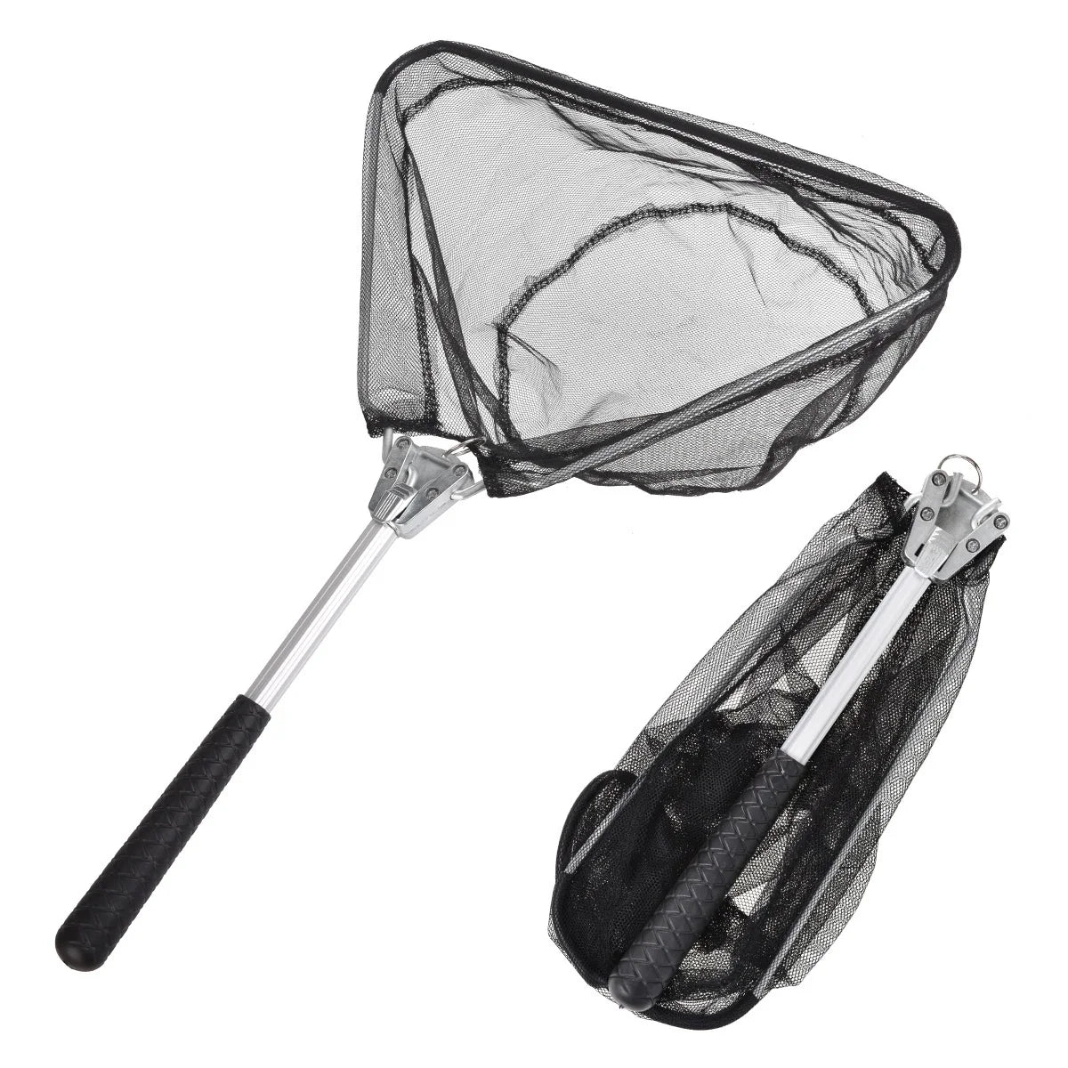 Épuisette de pêche compacte et légère - Filet multifilament PE