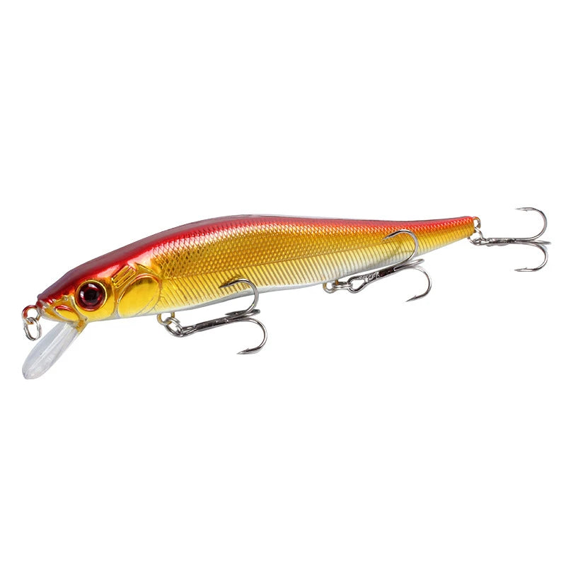 Leurre Dur Minnow Crankbait 11,5 cm / 14 g – Yeux 3D – 22 Coloris – Pêche Carnassier