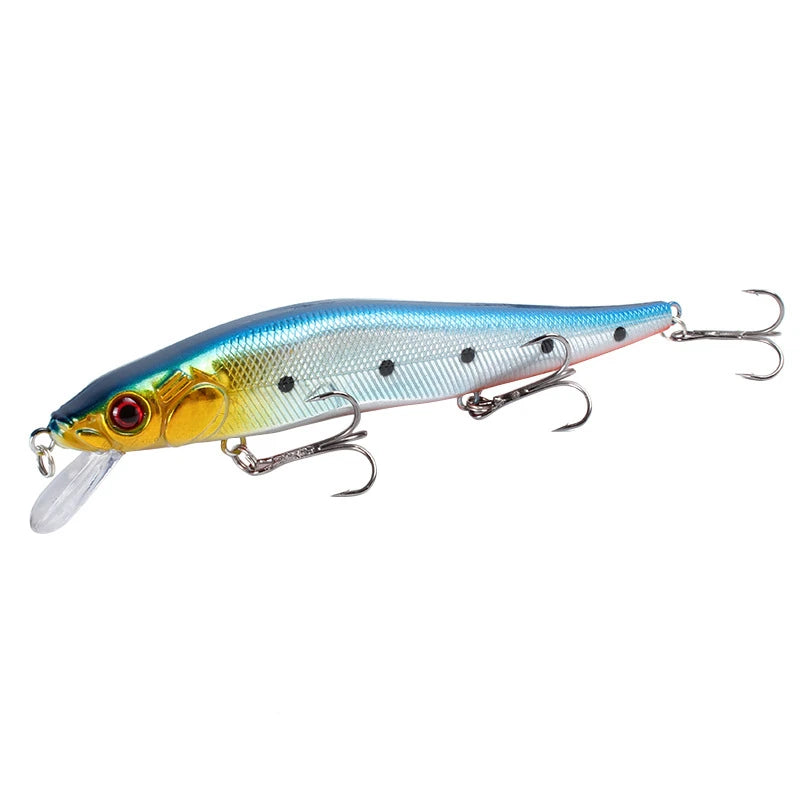 Leurre Dur Minnow Crankbait 11,5 cm / 14 g – Yeux 3D – 22 Coloris – Pêche Carnassier