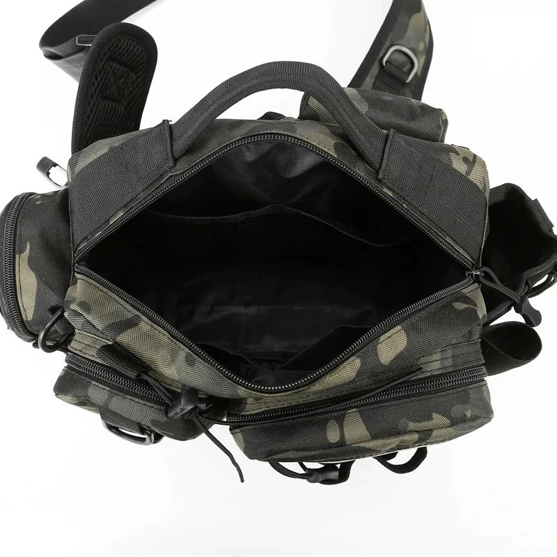 Sac à dos de pêche multifonction – Rangement leurres, porte-canne, bandoulière