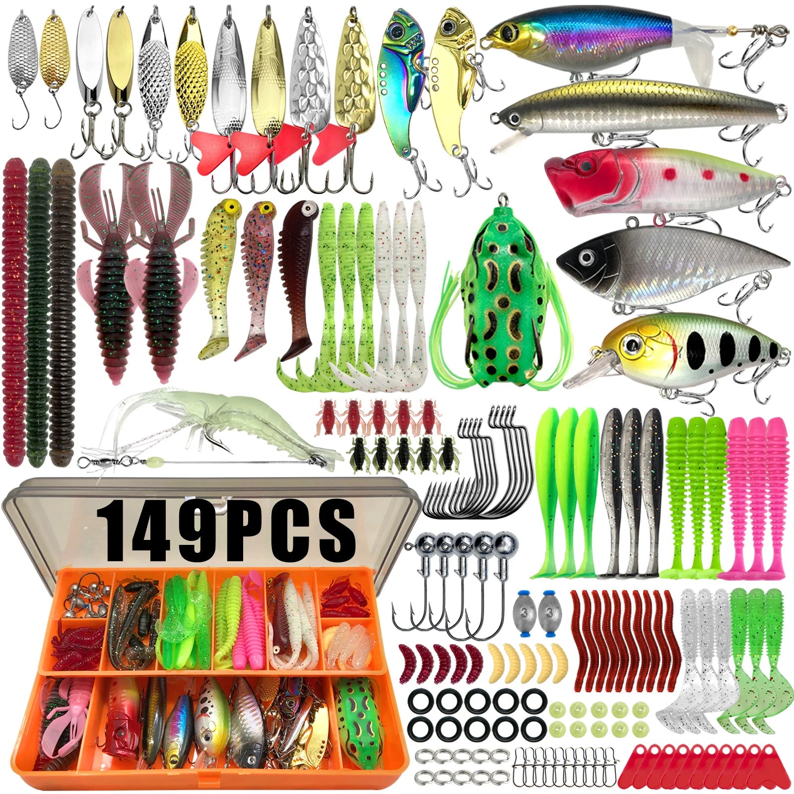 Kit de Leurres de Pêche Complet – 86 à 366 pièces | Truite, Brochet, Perche