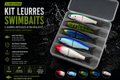 Lot de 5 swimbaits articulés 115mm - Leurre dur de pêche